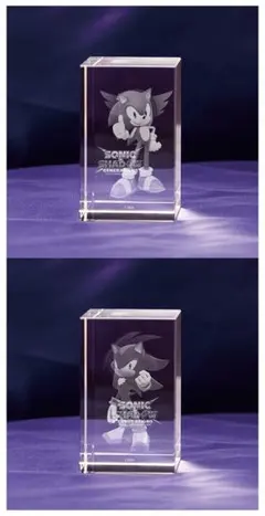 ソニック シャドウ ジェネレーションズ　特典　3dクリスタル　2点セット