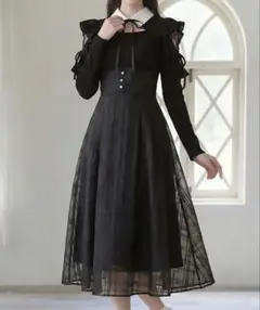 定価12万 FOXEY ベロアワンピース38 黒 七分袖 美品 定価12万 FOXEY ベロアワンピース38 黒 七分袖 美品 - メルカリ