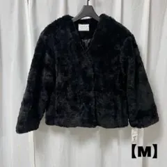 【新品】LOWRYS FARM ボアコート　ノーカラージャケット　M