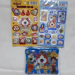 妖怪ウォッチ　シール２枚&ポーチ　セット