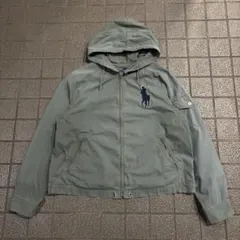 00s ラルフローレン ジップアップパーカー ジャケット ビッグポニー