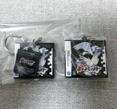 ポケモン パッケージ&ゲームカード キーホルダー ブラック 2個セット