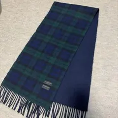 クリスチャンディオール　マフラー　リバーシブル　チェック　ウール100%