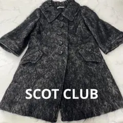 SCOT CLUB ウールモヘア混コート 七分袖 ブラック系