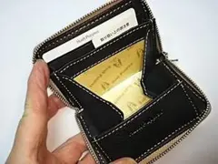 YA442 Hush Puppies 黒 コインケース BOX小銭入れ ブラック