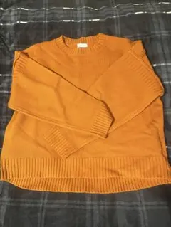 【LOWRYSFARM】オレンジ 長袖ニットセーター