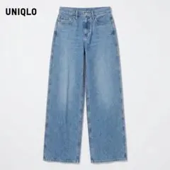 UNIQLO ストレートデニムパンツ ライトブルー ジーンズ ユニクロのサムネイル
