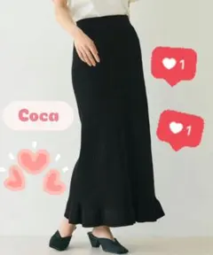 m*-様 【新品未使用タグ付き】裾フリルリブニットスカート