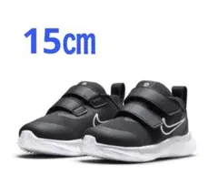 ⑤新品ナイキNIKE☆スターランナー15㎝ブラック/ダークスモークグレー003
