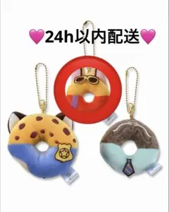 ズートピアぬいぐるみキーホルダーキーチェーン　ドーナツ フィニック 10周年