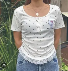 アベイル チャーミーキテイー ドット 裾レース Tシャツのサムネイル