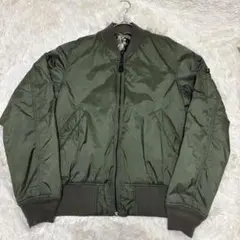 【極美品】ALPHA アルファ MA-1 ジャケット リーフ カモフラ L Alpha Industries MA-1 フライトジャケット ブラック ウッドランドカモ