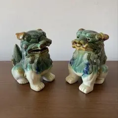 大型シーサー 陶器 獅子像 ペア (1体:高さ22cm×幅12㎝×横20cm) - メルカリ