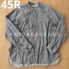 45R ふわふわ二重ガーゼのチェックシャツ - メルカリ