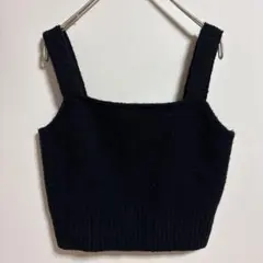 H&M リブニットビスチェ ブラック Mサイズ ショート丈 キャミソール