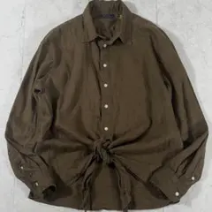 ✨美品 ポロラルフローレン 23年モデル リネン シャツ フロントリボンのサムネイル