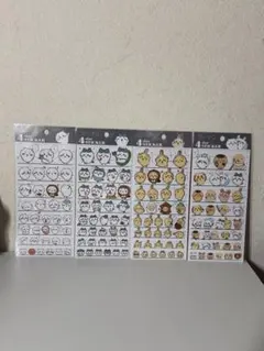 4サイズステッカー　ちいかわ　ハチワレ うさぎ モモンガ シーサー ラッコ