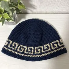 216クラシックハット☆クラッシャーハット☆バケットハット☆手編みニット帽