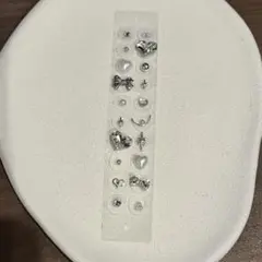 耳つぼジュエリー　ハートリボンキラキラ　１シート