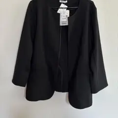 GLACIER ブラック ノーカラージャケット LL ハニーズ