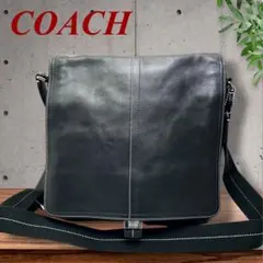 美品 COACH ブリーカー レノックス ペプルドレザー 71186 ブラック 