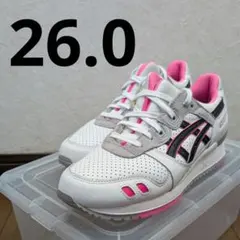 ASICS GEL-LYTE Ⅲ WH/PK/BK 26.0cm