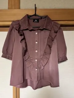 フリル付き半袖ブラウス2点セット