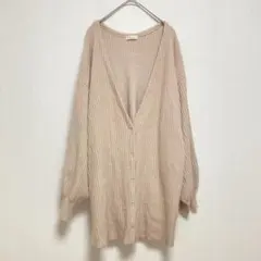 【アースミュージックアンドエコロジー】Vネック ニットカーディガン ベージュ