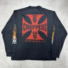 3832 West Coast Choppers ビッグプリント ロンT 黒 - メルカリ