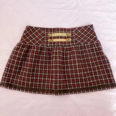LIZ LISA doll ナポレオン風 ラメ チェックミニスカートy2k