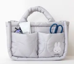 miffy 5ポケット ふかふかキルティング 収納トートバッグ ミッフィーのサムネイル