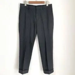 ユニクロ【W79】ロールアップスラックス ダークグレー メンズ ストレッチ