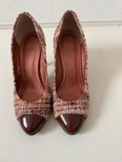 DIANA ダイアナ　ツイードマルチカラー　ヒールパンプス