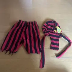 赤と黒ストライプ コスチュームセット100㎝
