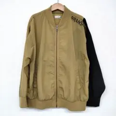 ▢BRANSHESカーキと黒のジップアップジャケットのサムネイル