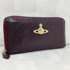 美品✨ヴィヴィアンウエストウッド 長財布 ラウンドジップ オーブ レザー