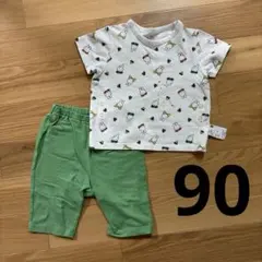 ユニクロ　パジャマ　ミッフィ　緑　半袖　90