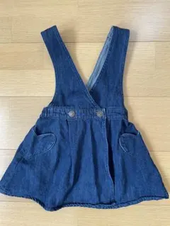 ベビー服　ジャンパースカート　デニムスカート　　ワンピース　90