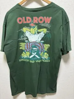【人気】OLD ROW キャメル パロディ バックプリント ポケットTシャツ L
