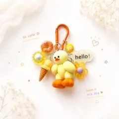 じゃらじゃらキーホルダーとガチャセット売り アヒル mojojojo teddy