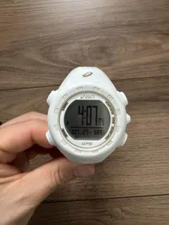アシックスGPS デジタル腕時計 YK70-4000 ホワイト