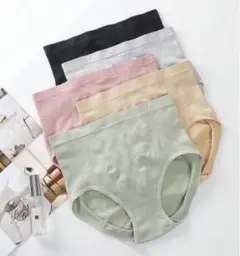 新品レディース美形ショーツ深ばきハイウエストお腹まで包む4枚セット