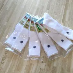 日本製 リブ編み ホワイト キッズ靴下 5足セット 学校　幼稚園