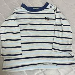ダブルビー　長袖　Tシャツ　青　ブルー　男の子　ミキハウス