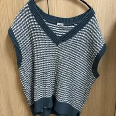 GLACIER Vネックニットベスト LL