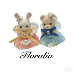 ♡グラジオラス&ネモフィラ青セット♡赤ちゃんドレス２着セット