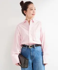 Simplicite ポプリンワイドスリーブメッセージシャツ　B.C STOCKのサムネイル