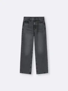 ダークグレー ストレートジーンズ　デニムパンツGUユニクロS 美品