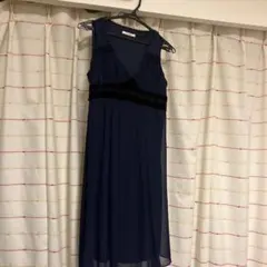 axes femme ネイビー ロングドレス