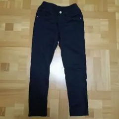 黒 ロングパンツ ウエストゴム